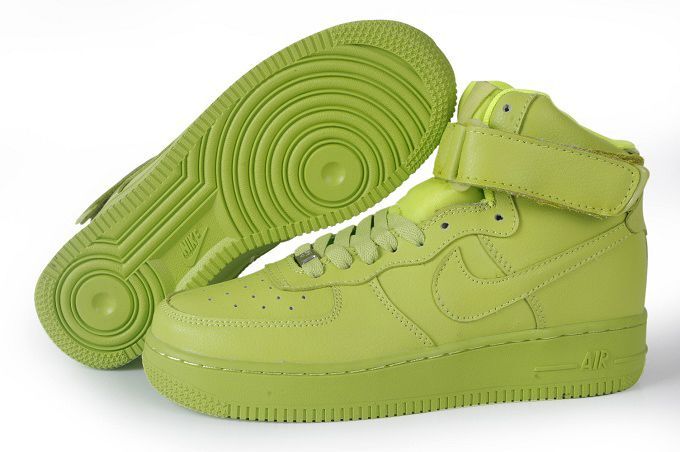 Nike Women AIr Force Mid Green Sneaker - Click Image to Close
